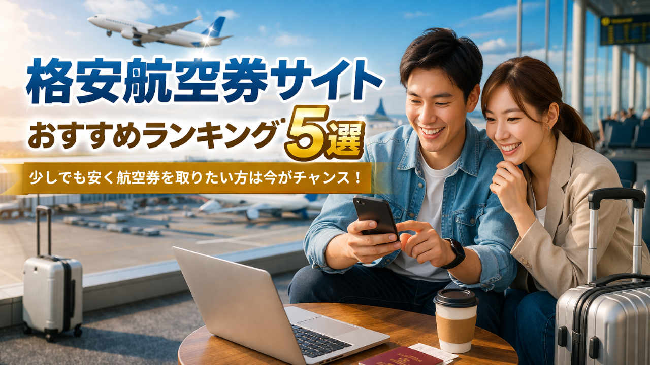 格安航空券サイトおすすめランキング5選|少しでも安く航空券を取りたい方は今がチャンス!