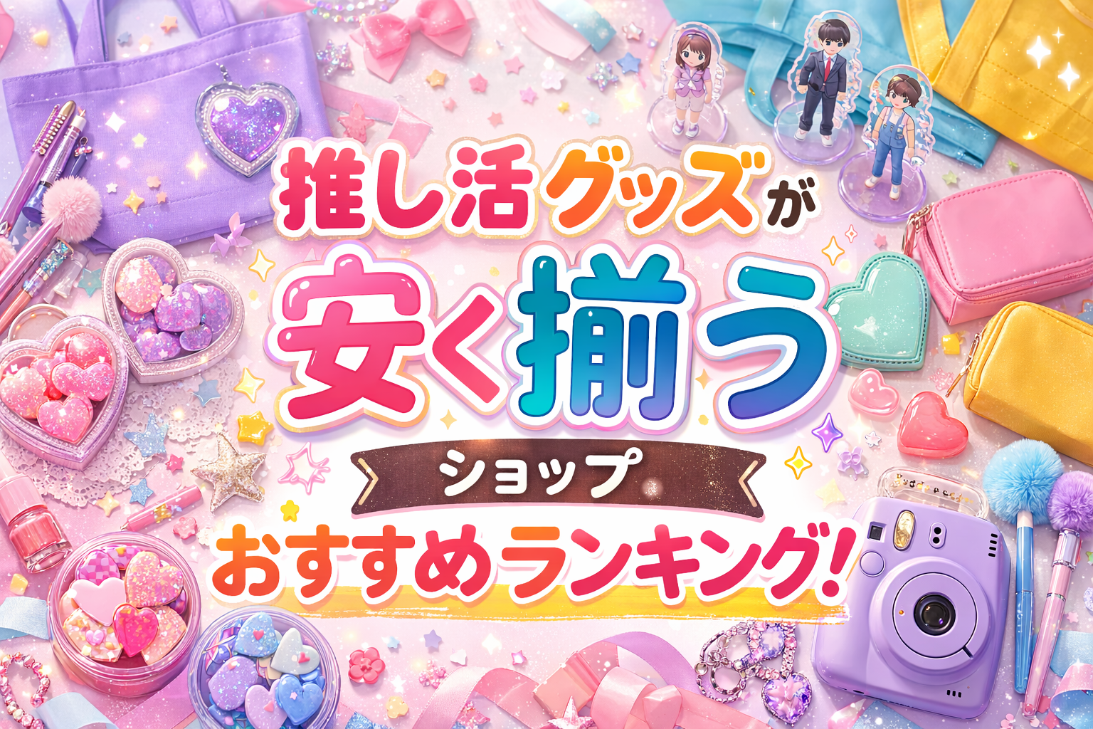 推し活グッズが安く揃うショップおすすめランキング!可愛い推しカラー雑貨を徹底比較