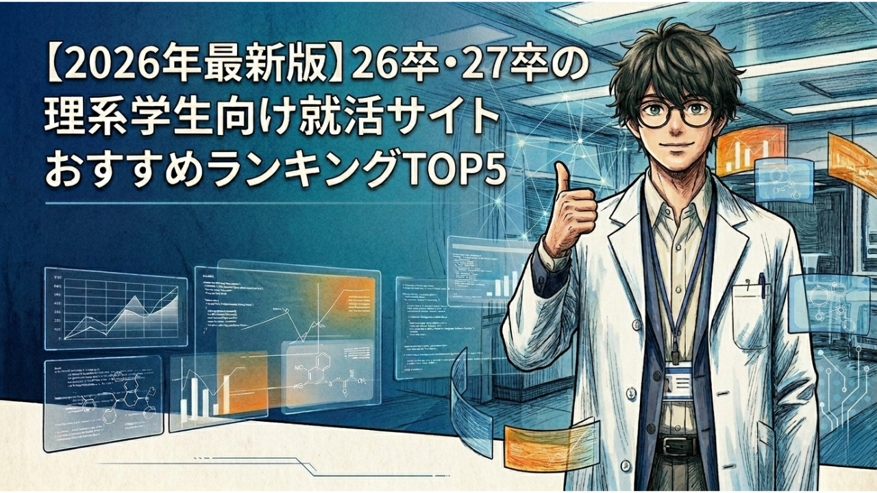 【2026年最新版】26卒・27卒の理系学生向け就活サイトおすすめランキングTOP5