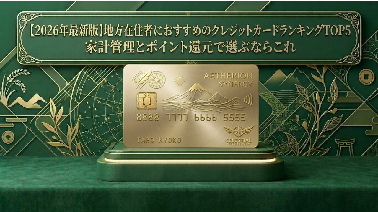 【2026年最新版】地方在住者におすすめのクレジットカードランキングTOP5|家計管理とポイント還元で選ぶならこれ