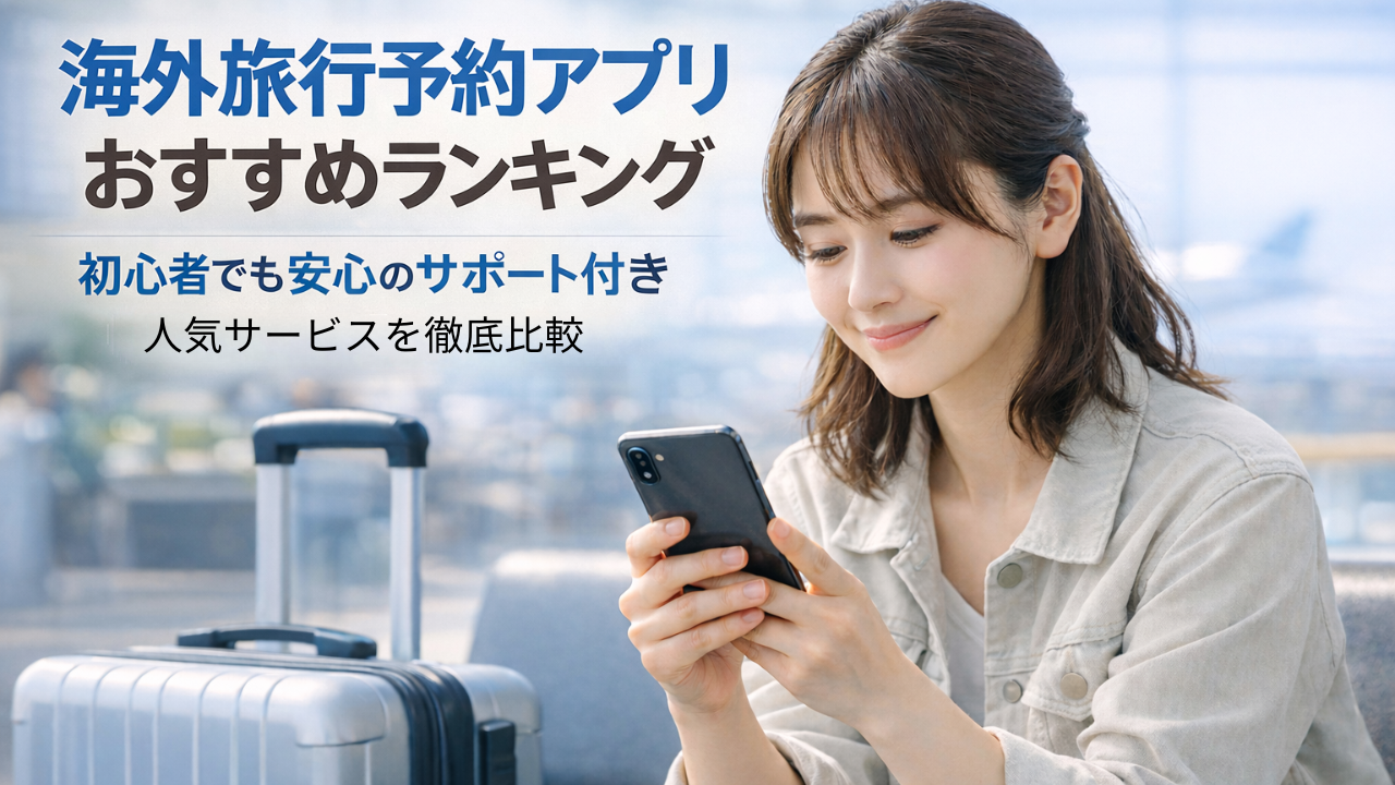 海外旅行予約アプリおすすめランキング|初心者でも安心のサポート付き人気サービスを徹底比較