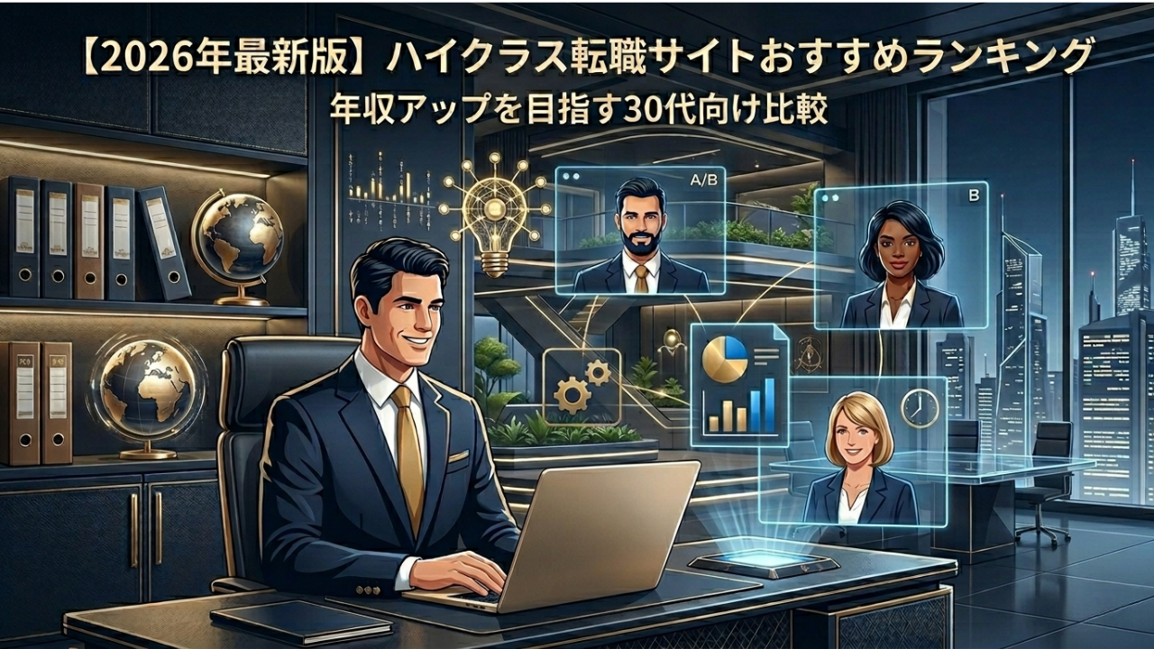 【2026年最新版】ハイクラス転職サイトおすすめランキング|年収アップを目指す30代向け比較