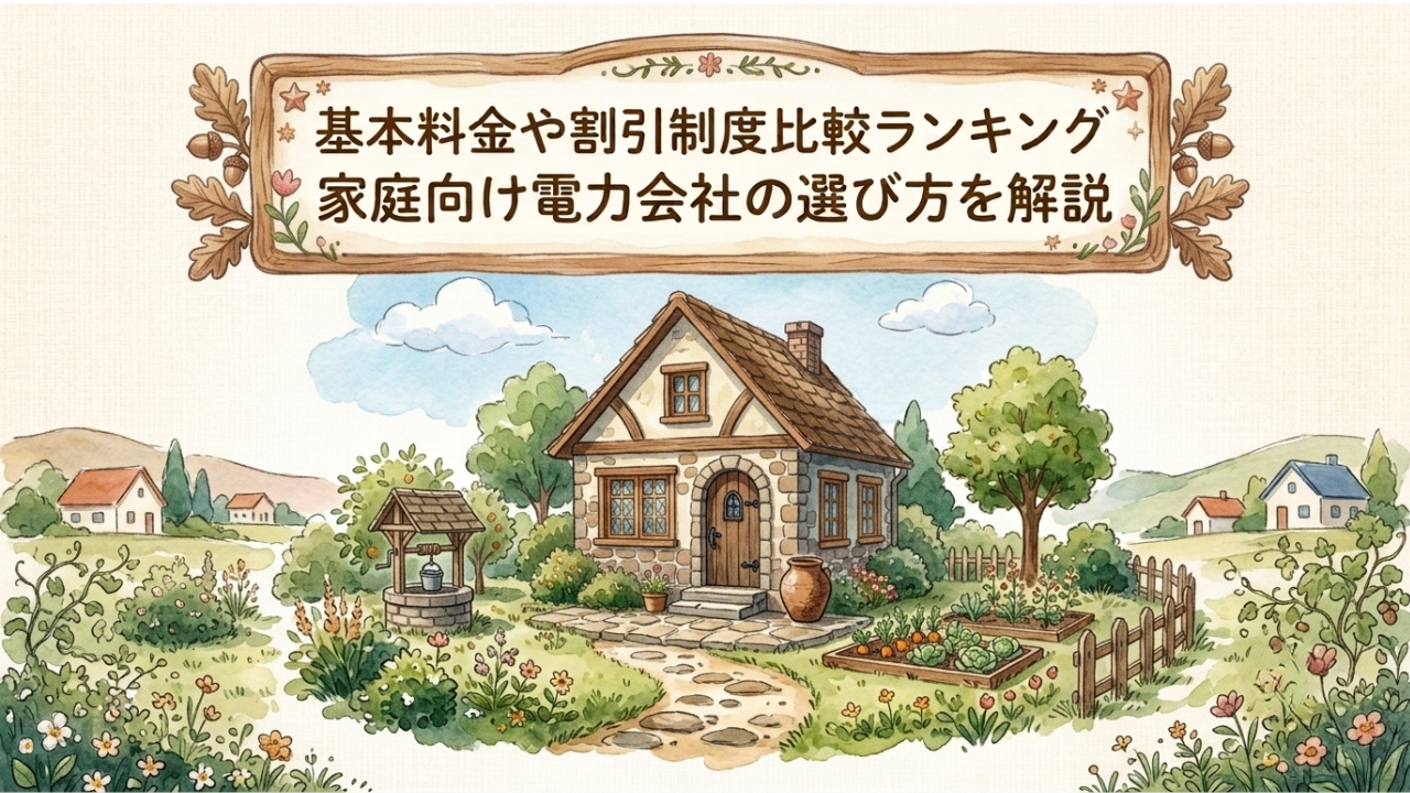基本料金や割引制度比較ランキング｜家庭向け電力会社の選び方を解説