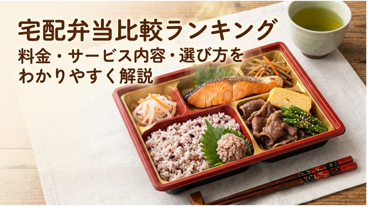 宅配弁当比較ランキング｜料金・サービス内容・選び方をわかりやすく解説