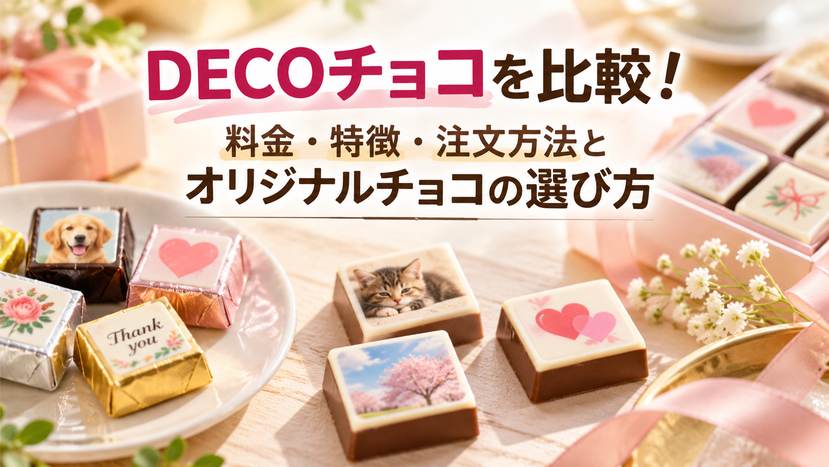 DECOチョコを比較！料金・特徴・注文方法とオリジナルチョコの選び方