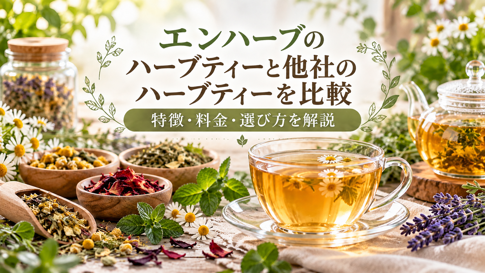 エンハーブのハーブティーと他社のハーブティーを比較｜特徴・料金・選び方を分かりやすく解説