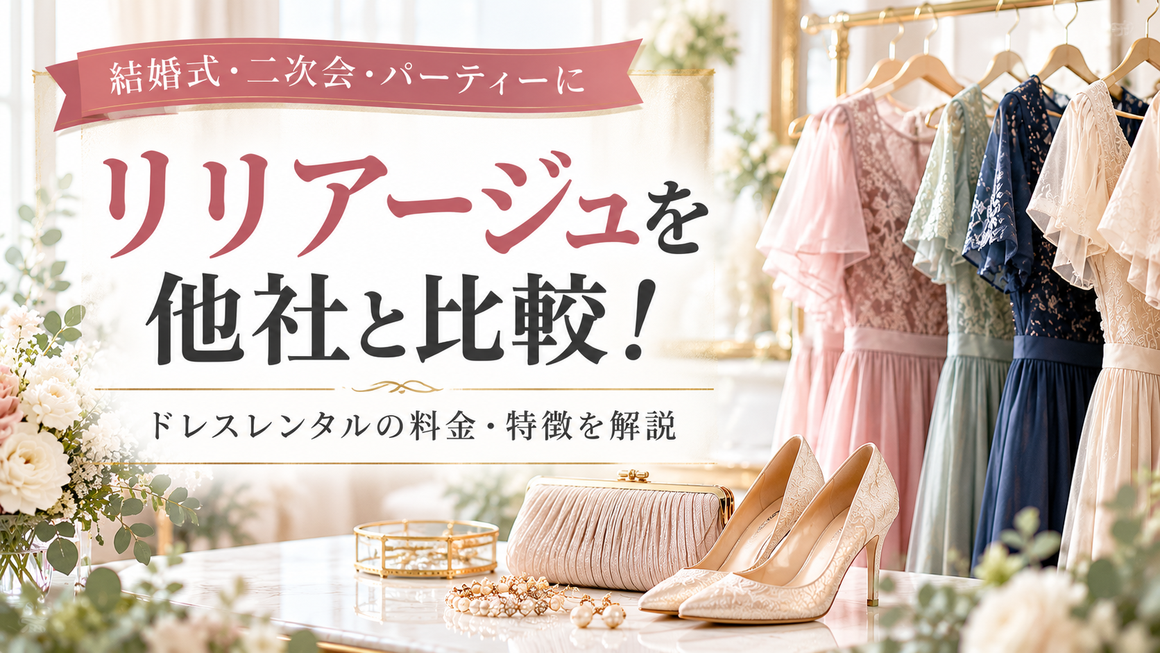 リリアージュを他社と比較！ドレスレンタルの料金・特徴を解説
