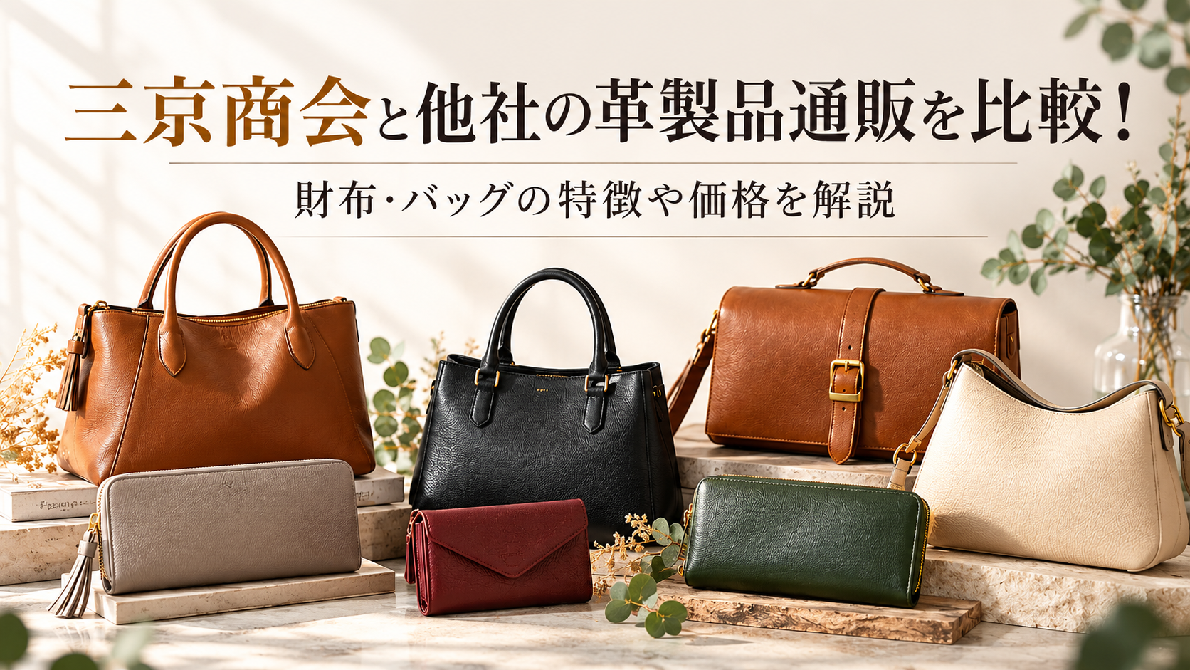 三京商会と他社の革製品通販を比較！財布・バッグの特徴や価格を解説